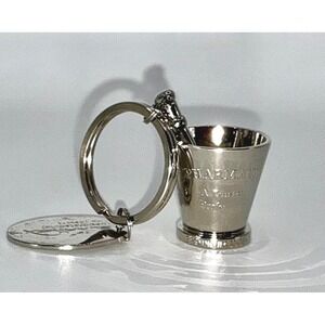 Clarinex Pharmacy Promo Mortar & Pestle Keychain Pharmaceutical Gift Metal
